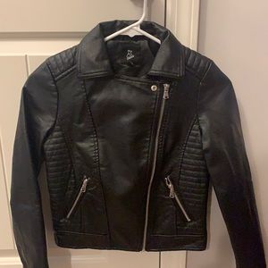 NWT Girl’s Sz 7/8 Faux Leather Jacket